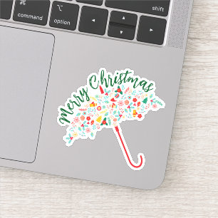 Vrolijk Kerstfeest Halloween Nieuwjaar Sticker