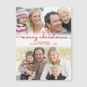 Vrolijk Kerstfeest Hand Geletterd Frosty Fotocolla