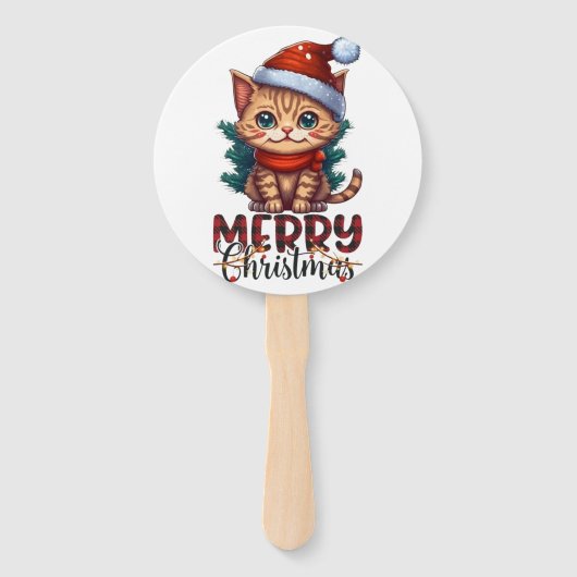 Vrolijk kerstfeest handwaaier (Achterkant)