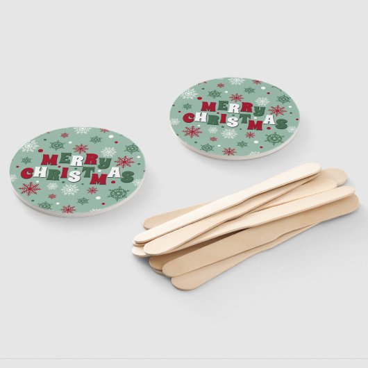 Vrolijk kerstfeest handwaaier (Niet-gemonteerd)