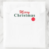 Vrolijk kerstfeest, hangend Ornament Elegant Moder Ovale Sticker (Tas)
