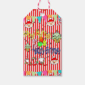 Vrolijk Kerstfeest Happy Birthday Gift Labels Cadeaulabel (Voorkant)