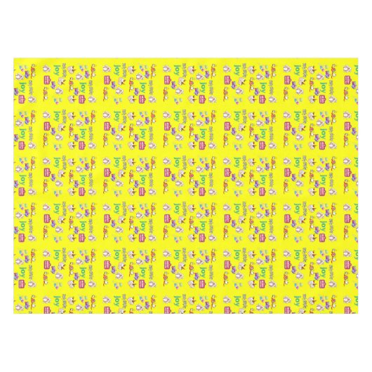 Vrolijk kerstfeest Happy Birthday Tafelkleed (Voorkant (Horizontaal))