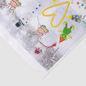 Vrolijk kerstfeest Happy Birthday Tissue Paper Tissuepapier (Detail)