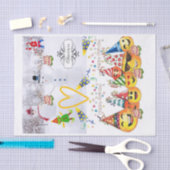 Vrolijk kerstfeest Happy Birthday Tissue Paper Tissuepapier (Craft)