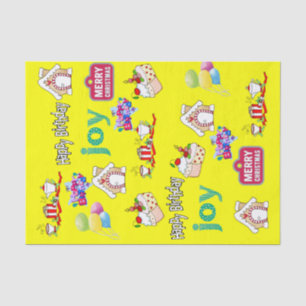 Vrolijk kerstfeest Happy Birthday Tissue Paper Tissuepapier