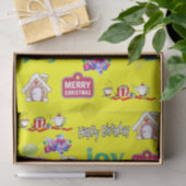 Vrolijk kerstfeest Happy Birthday Tissue Paper Tissuepapier (Geschenk)