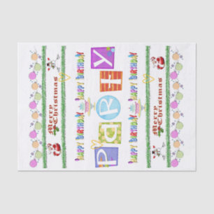 Vrolijk kerstfeest Happy Birthday Tissue Paper Tissuepapier