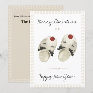 Vrolijk kerstfeest Happy Nieuwjaar Slipkaart Kaart