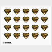 Vrolijk kerstfeest hart sticker (Vel)