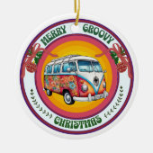 Vrolijk kerstfeest Hippie Van Ornament (Voorkant)