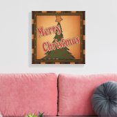 Vrolijk Kerstfeest Holiday Tree Canvas (Insitu (Woonkamer))