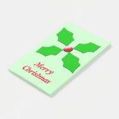 Vrolijk kerstfeest Holly Aangepast bericht Post-it® Notes (Schuin)