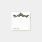 Vrolijk kerstfeest, Holly Berry Branches - Geperso Post-it® Notes (Voorkant)