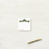 Vrolijk kerstfeest, Holly Berry Branches - Geperso Post-it® Notes (Op bureau)