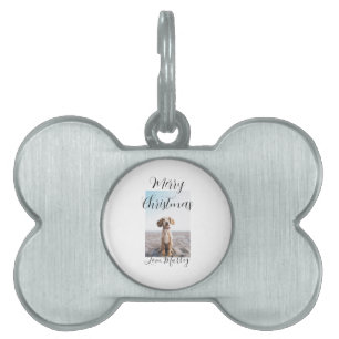 Vrolijk Kerstfeest hond kat foto vakantie cadeaus  Huisdieren Naamplaatje