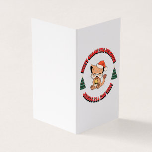 "Vrolijk kerstfeest iedereen" Kaart