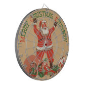 Vrolijk kerstfeest, iedereen! kerstman dartbord (Voorkant Links)