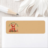 Vrolijk kerstfeest, iedereen!  kerstman etiket (Insitu)