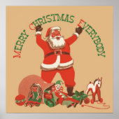 Vrolijk kerstfeest, iedereen!  kerstman poster (Voorkant)