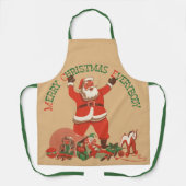 Vrolijk kerstfeest, iedereen!  kerstman schort (Voorkant)