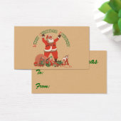 Vrolijk kerstfeest, iedereen!  kerstman visitekaartje (Bureau)