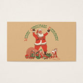 Vrolijk kerstfeest, iedereen!  kerstman visitekaartje (Voorkant)