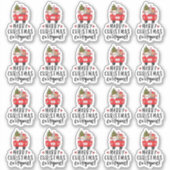 Vrolijk kerstfeest iedereen met de kerstman sticker (Voorkant)