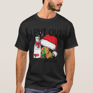 Vrolijk kerstfeest ik uit voor kerstkoekjes en mi t-shirt