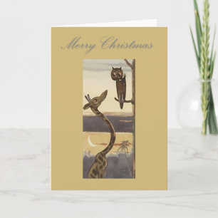 Vrolijk kerstfeest in Afrika stijl. Safari Xmas Ka Feestdagen Kaart