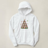 Vrolijk kerstfeest in Birmese kat in Santa Tree Pa Hoodie (Design voorkant)