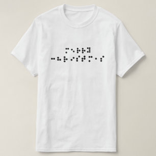 Vrolijk kerstfeest in braille t-shirt