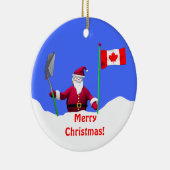 Vrolijk kerstfeest in Canada Keramisch Ornament (Rechts)