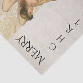 Vrolijk kerstfeest in Cream en Gold Holiday Tissuepapier (Detail)