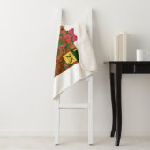 Vrolijk kerstfeest in de buurt van haard vreugdevu sherpa deken (In situ)