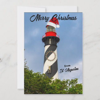 Vrolijk kerstfeest in de vuurtoren van St. Augusti Feestdagenkaart