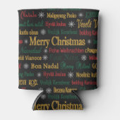 Vrolijk kerstfeest in een andere taal | blikjeskoeler (Voorkant)