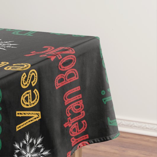 Vrolijk kerstfeest in een andere taal | tafelkleed (Voorbeeld)