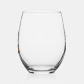 Vrolijk kerstfeest in een wijnglas wijnglas zonder voet (Rechts)