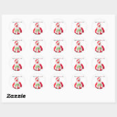 Vrolijk kerstfeest in Face Mask Sanitizer 2020 Ronde Sticker (Vel)