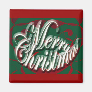 Vrolijk kerstfeest in Green Magnet Magneet