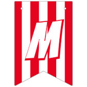 Vrolijk Kerstfeest in Groen en Rood en Wit Patroon Vlaggetjes (Tweede vlag)