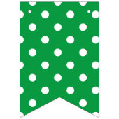 Vrolijk Kerstfeest in Groen en Rood en Wit Patroon Vlaggetjes (Eerste vlag)