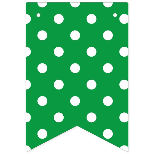 Vrolijk Kerstfeest in Groen en Rood en Wit Patroon Vlaggetjes (Eerste vlag)