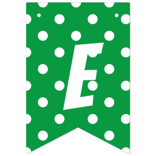 Vrolijk Kerstfeest in Groen en Rood en Wit Patroon Vlaggetjes (Derde vlag)