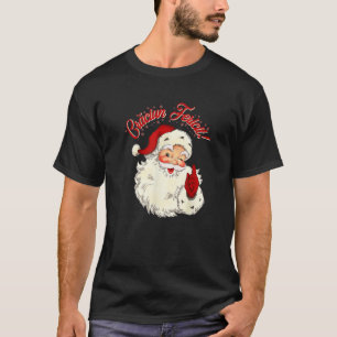 Vrolijk kerstfeest in het Roemeens en Santa Clau T-shirt