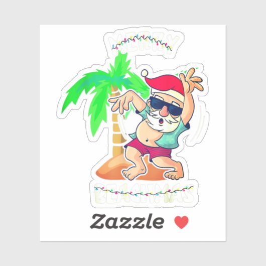 Vrolijk kerstfeest in juli grappige kerstmis poo sticker (Vel)