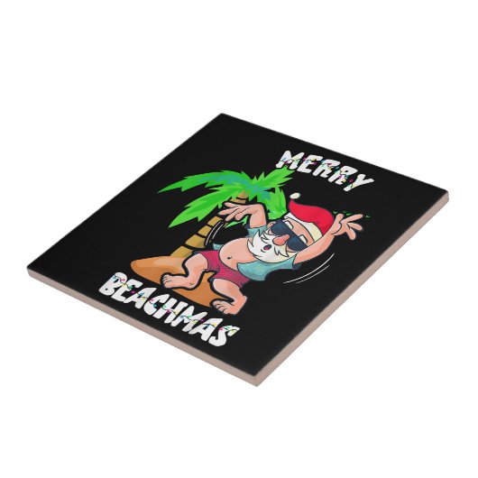 Vrolijk kerstfeest in juli grappige kerstmis poo tegeltje (Zijkant)