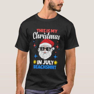 Vrolijk kerstfeest in juli Sinterklaas in de zomer T-shirt