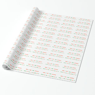 Vrolijk kerstfeest in Morse Code Gift Wrap Cadeaupapier
